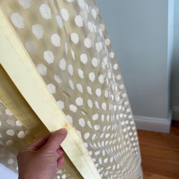 1950s/60s Baby Doll Empire Waist Yellow Polka Dot Dress - Picture 9 of 15